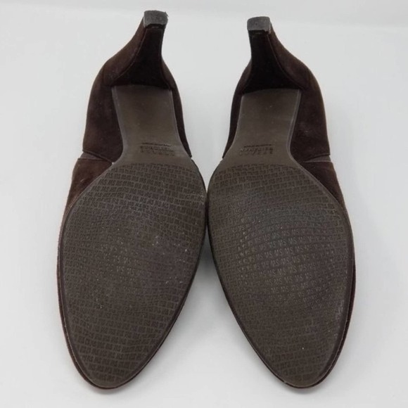 Stuart Weitzman Women's Suede Slip On High Heel Ankle Booties Brown Size 9 - Picture 7 of 7